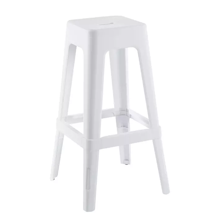 RELIX PP Σκαμπό BAR Στοιβαζόμενο, PP Απόχρωση Άσπρο