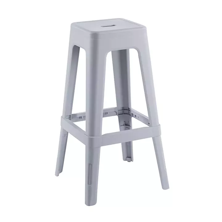 RELIX PP Σκαμπό BAR Στοιβαζόμενο, PP Απόχρωση Γκρι