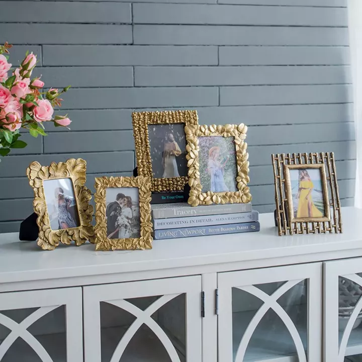 Artekko Frame Χρυσή Κορνίζα Ρητίνης για Φωτογραφία 6Χ7.5