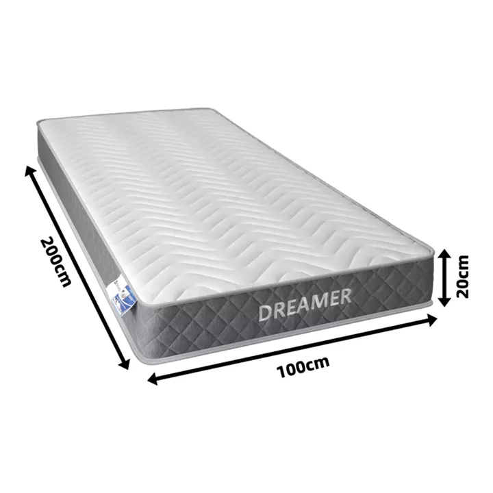 Στρώμα Dreamer pakoworld pocket spring compressed διπλής όψης 20cm 100x200εκ