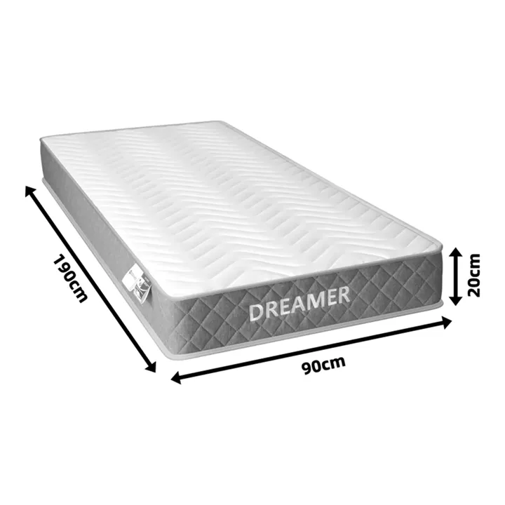 Στρώμα Dreamer pakoworld pocket spring compressed διπλής όψης 20cm 90x190εκ