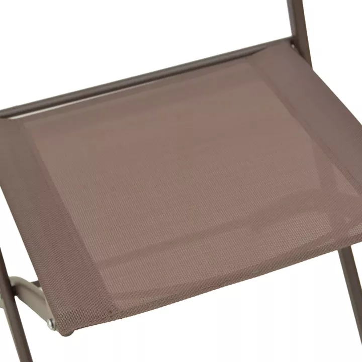 Καρέκλα Jeve pakoworld πτυσσόμενη σαμπανιζέ μέταλλο και textilene 46x51x81εκ