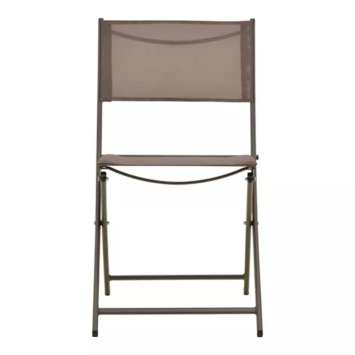 Καρέκλα Jeve pakoworld πτυσσόμενη σαμπανιζέ μέταλλο και textilene 46x51x81εκ