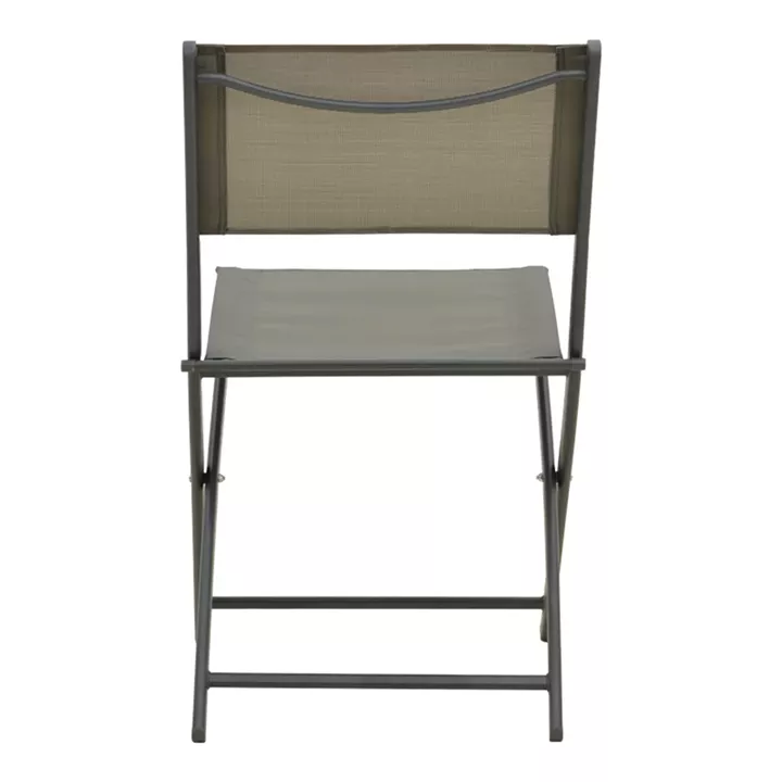 Καρέκλα Jeve pakoworld πτυσσόμενη μέταλλο-textilene σε ανθρακί απόχρωση 46x51x81εκ