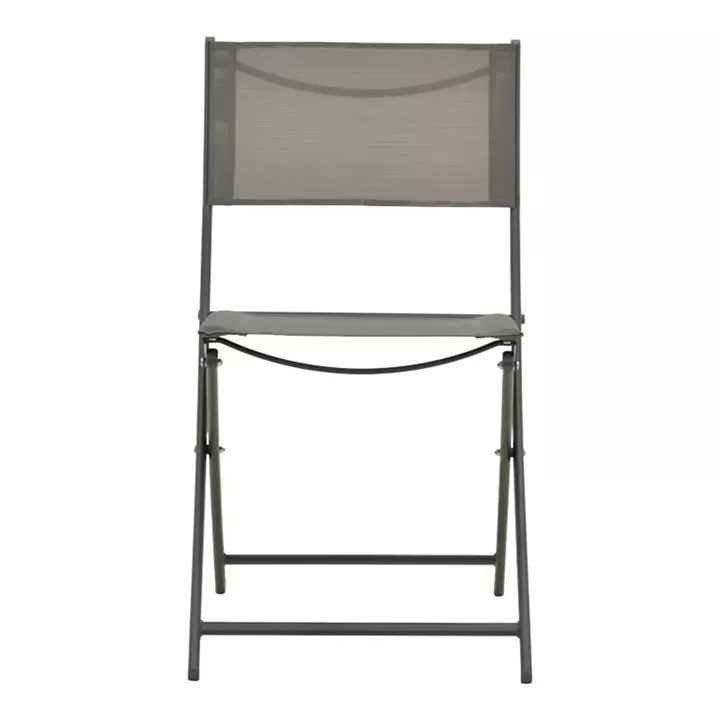 Καρέκλα Jeve pakoworld πτυσσόμενη μέταλλο-textilene σε ανθρακί απόχρωση 46x51x81εκ