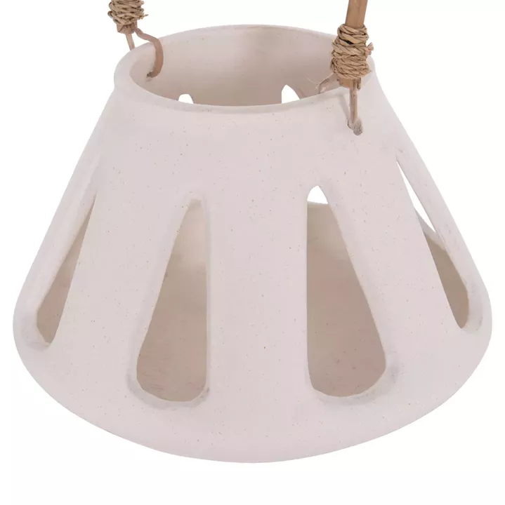 ΕΠΙΤΡΑΠΕΖΙΟ ΦΑΝΑΡΙ ERANTYL HM4696.02S ΛΕΥΚΟ FIBER CEMENT & ΧΕΡΟΥΛΙ RATTAN Φ25x17Yεκ.