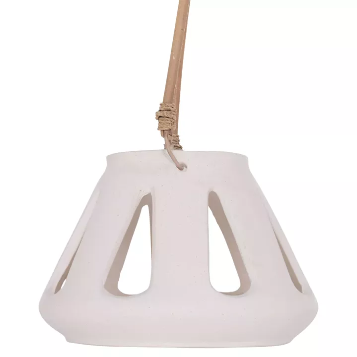 ΕΠΙΤΡΑΠΕΖΙΟ ΦΑΝΑΡΙ ERANTYL HM4696.02S ΛΕΥΚΟ FIBER CEMENT & ΧΕΡΟΥΛΙ RATTAN Φ25x17Yεκ.