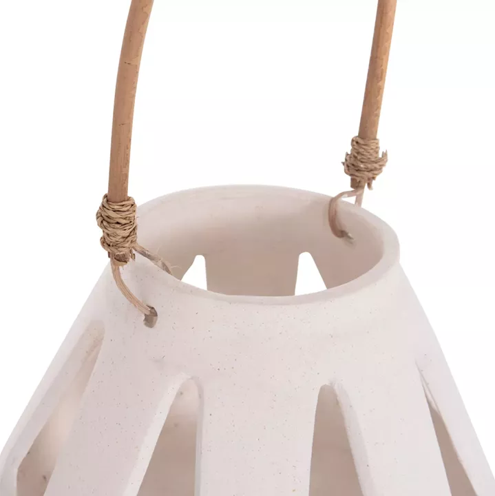 ΕΠΙΤΡΑΠΕΖΙΟ ΦΑΝΑΡΙ ERANTYL HM4696.02S ΛΕΥΚΟ FIBER CEMENT & ΧΕΡΟΥΛΙ RATTAN Φ25x17Yεκ.