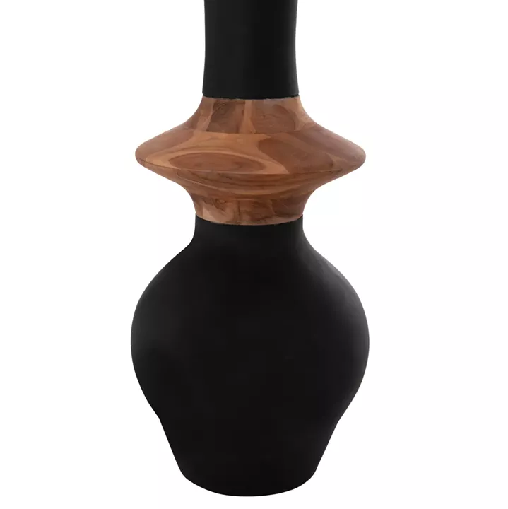 ΔΙΑΚΟΣΜΗΤΙΚΟ ΒΑΖΟ ΔΑΠΕΔΟΥ NEBULA HM4660.01M FIBER CEMENT ΜΑΥΡΟ--ΞΥΛΟ ΤΕΑΚ Φ45x148Υεκ