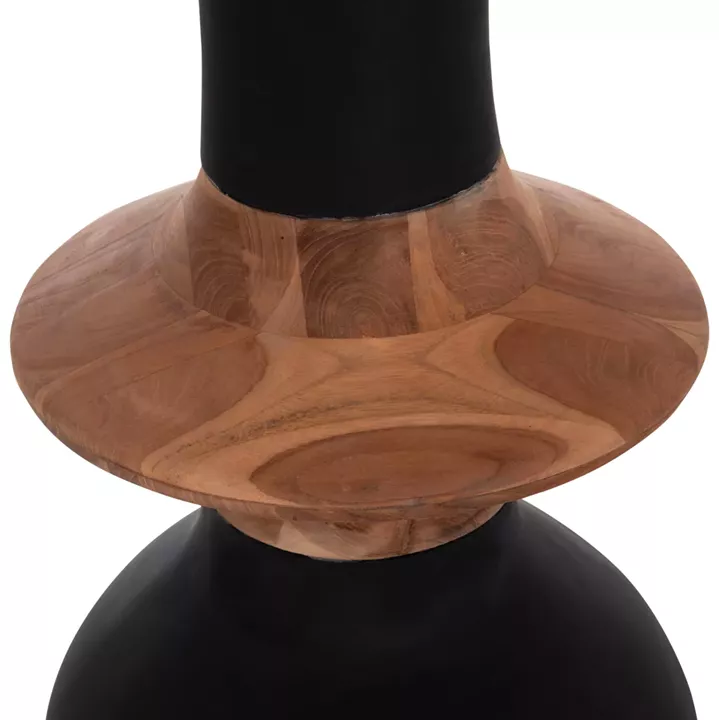 ΔΙΑΚΟΣΜΗΤΙΚΟ ΒΑΖΟ ΔΑΠΕΔΟΥ NEBULA HM4660.01M FIBER CEMENT ΜΑΥΡΟ--ΞΥΛΟ ΤΕΑΚ Φ45x148Υεκ