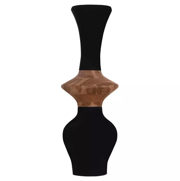 ΔΙΑΚΟΣΜΗΤΙΚΟ ΒΑΖΟ ΔΑΠΕΔΟΥ NEBULA HM4660.01S FIBER CEMENT ΜΑΥΡΟ--ΞΥΛΟ ΤΕΑΚ Φ45x115Υεκ