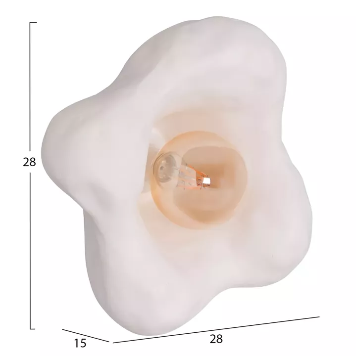 ΕΠΙΤΟΙΧΙΟ ΦΩΤΙΣΤΙΚΟ LUXON HM4701.02M FIBER CEMENT ΣΕ ΛΕΥΚΟ 28x15x28Υεκ.