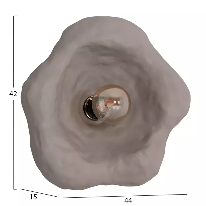 WALL SCONCE LUXON HM4701.03L FIBER CEMENT IN GREY 44x15x42Hcm.