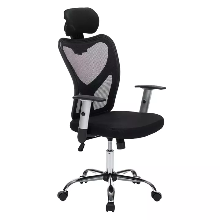 ΚΑΡΕΚΛΑ ΓΡΑΦΕΙΟΥ CUORE HM1207.01 ΜΑΥΡΟΣ ΣΚΕΛΕΤΟΣ-ΜΑΥΡΟ MESH 63x61x125Υεκ