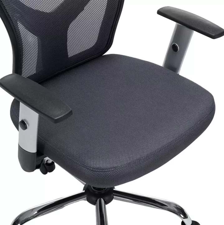 ΚΑΡΕΚΛΑ ΓΡΑΦΕΙΟΥ CUORE HM1207.02 ΜΑΥΡΟΣ ΣΚΕΛΕΤΟΣ-ΓΚΡΙ MESH 63x61x125Υεκ