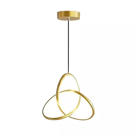 Φωτιστικό οροφής Trinity pakoworld led μέταλλο χρυσό Φ22x100εκ