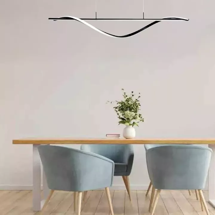 Φωτιστικό οροφής Infinity pakoworld led μέταλλο μαύρο 120x12x150εκ