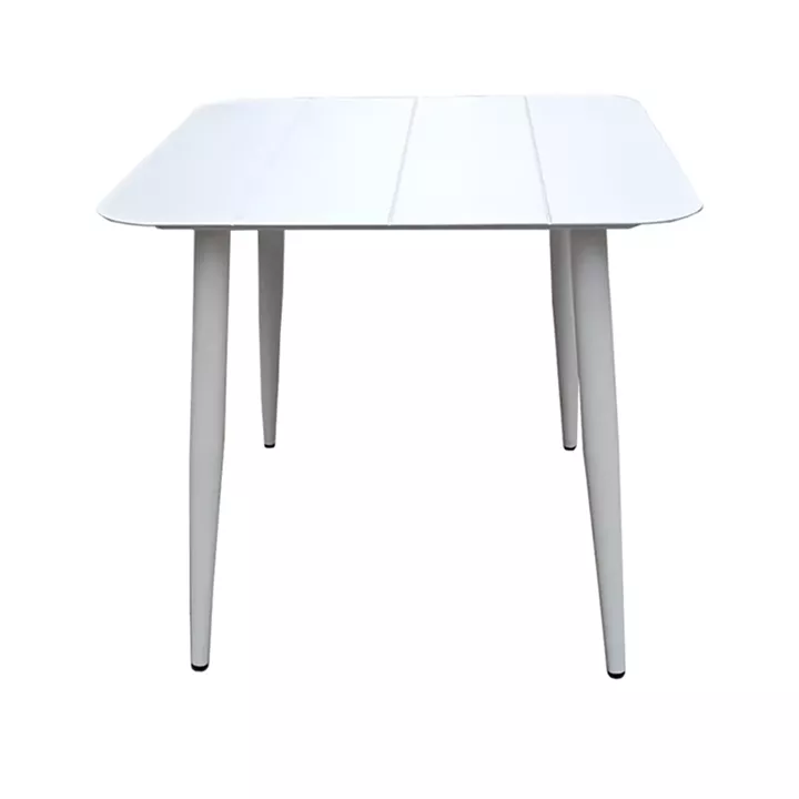 Τραπέζι Vista pakoworld αλουμίνιο σε λευκή απόχρωση 80x80x72εκ