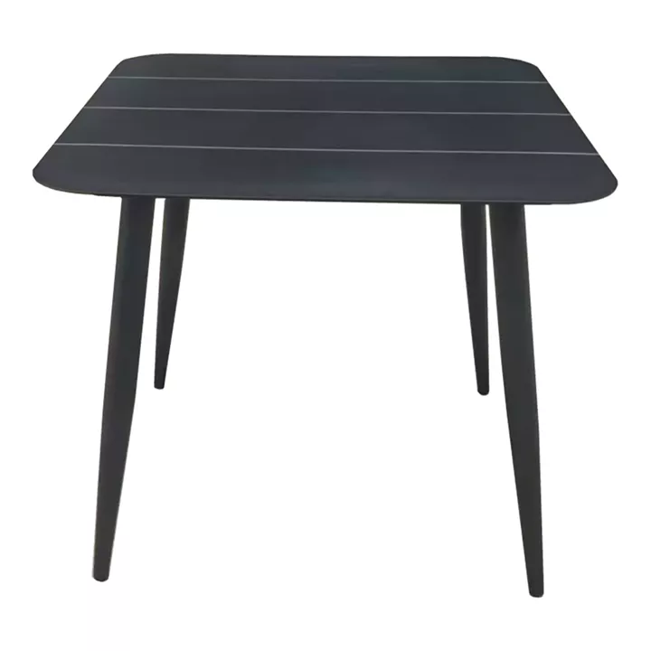 Τραπέζι Vista pakoworld αλουμίνιο σε μαύρη απόχρωση 80x80x72εκ