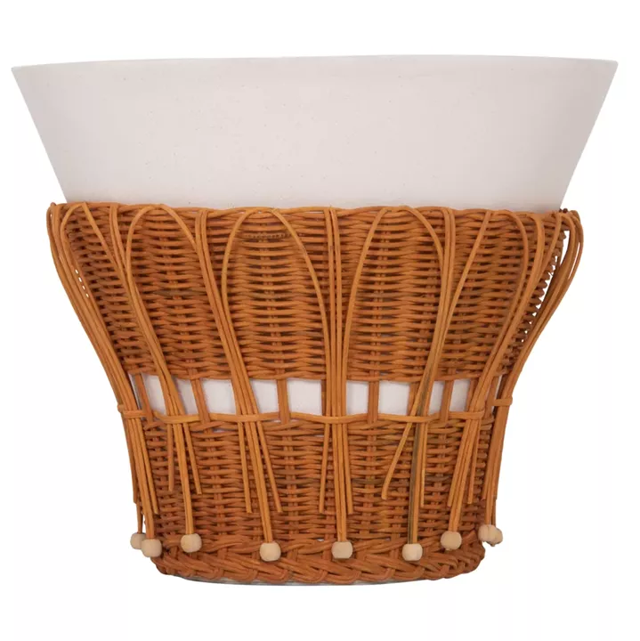 ΤΡΑΠΕΖΙ ΒΟΗΘΗΤΙΚΟ PERRAL HM18164.02S FIBER CEMENT ΛΕΥΚΟ-ΦΥΣΙΚΟ RATTAN--Φ42x36Υεκ