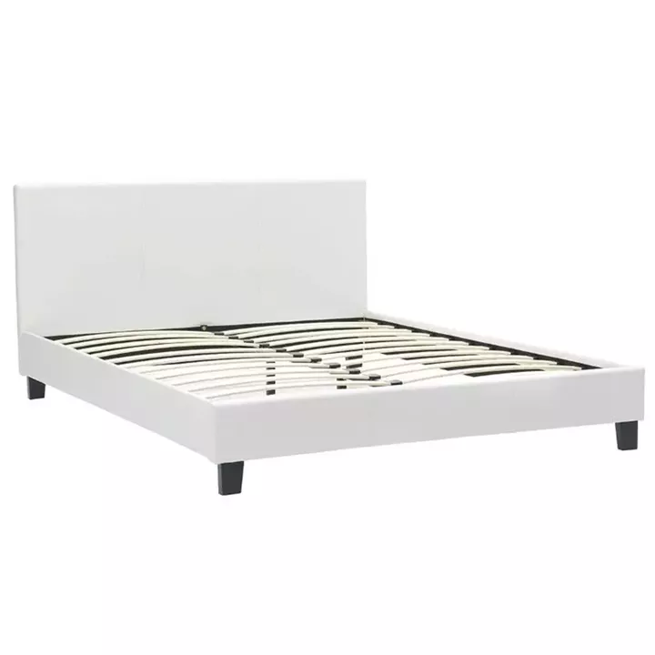 Bed with mattress Nevil-Dreamer pakoworld pu white 150x200cm