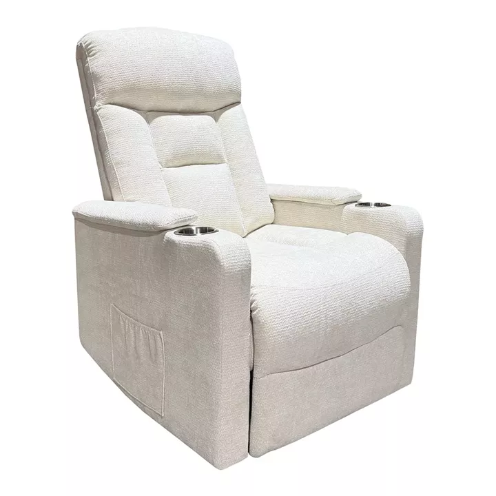 NANCY Lift-Relax Πολυθρόνα Σαλονιού - Καθιστικού, Ύφασμα Μπεζ (ηλεκτρική ανάκληση)