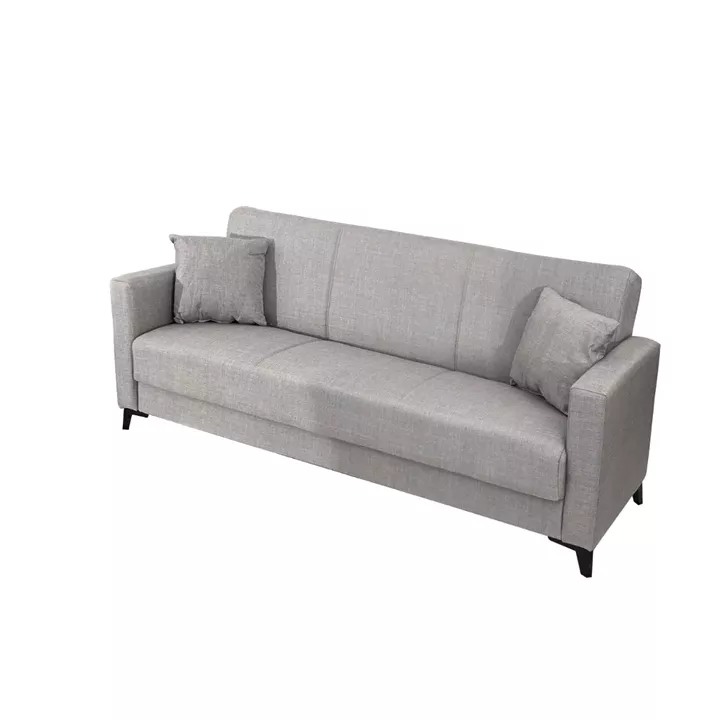 Artekko Pixie Γκρι Τριθέσιος Καναπές Κρεβάτι με Αποθηκευτικό Χώρο (205x80x85)cm Κρεβάτι (180x100x45)cm