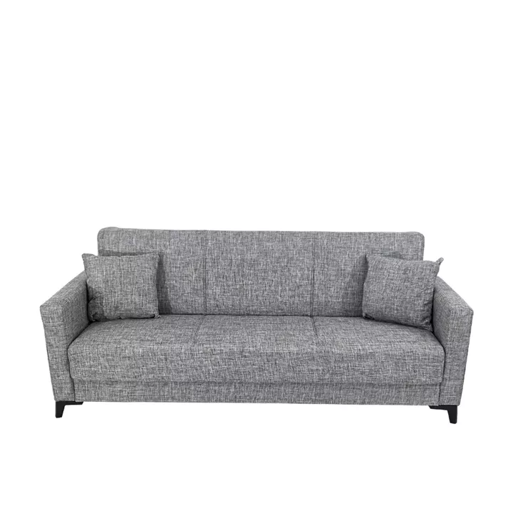 Artekko Pixie Γκρι Τριθέσιος Καναπές Κρεβάτι με Αποθηκευτικό Χώρο (205x80x85)cm Κρεβάτι (180x100x45)cm