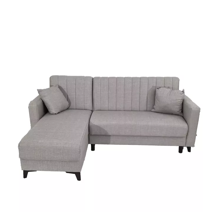 Artekko Pixie Γκρι Τριθέσιος Καναπές Κρεβάτι με Αναστρέψιμη Γωνία και Αποθηκευτικό Χώρο (200x135x85)cm Κρεβάτι (180x100x45)cm