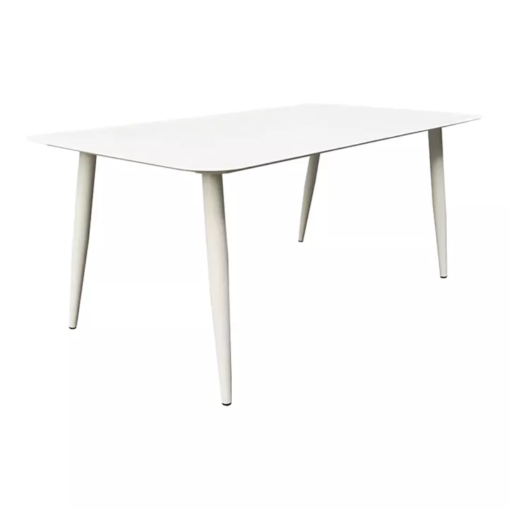 Vista pakoworld aluminum table in white shade 150x80x72cm