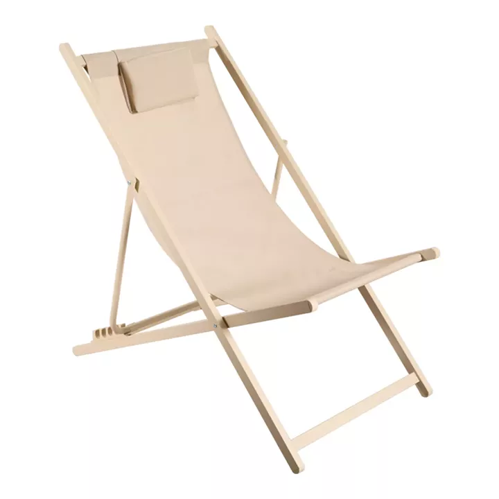 Σεζλόνγκ επαγγελματική Corte pakoworld αλουμίνιο cappuccino-textilene σε καφέ απόχρωση