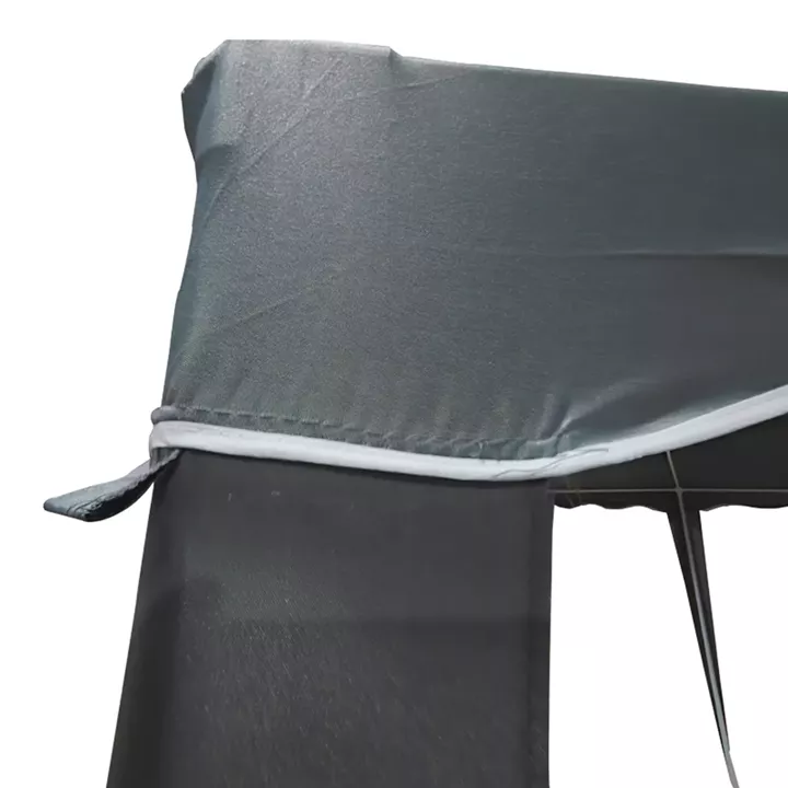 Κιόσκι Gazebo pakoworld μεταλλικός σκελετός - ύφασμα ανθρακί 3x3m