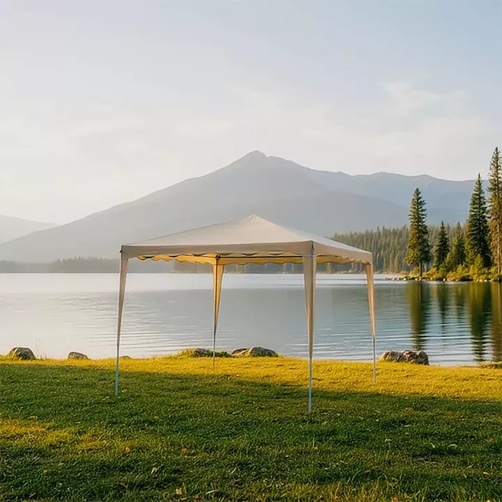 Gazebo pakoworld metal frame - beige fabric 3x3m