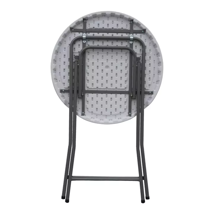 Τραπέζι μπαρ catering Event pakoworld πτυσσόμενο λευκό Φ81x110εκ