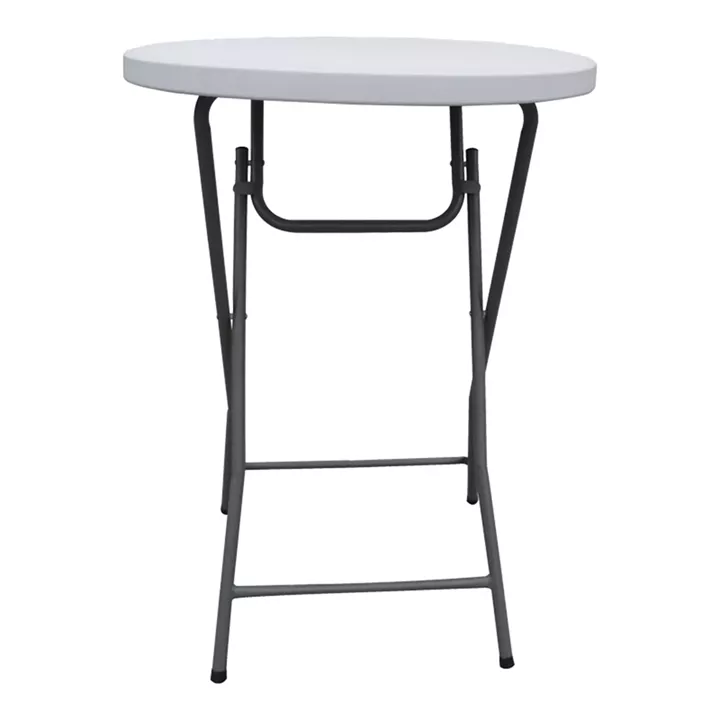 Τραπέζι μπαρ catering Event pakoworld πτυσσόμενο λευκό Φ81x110εκ