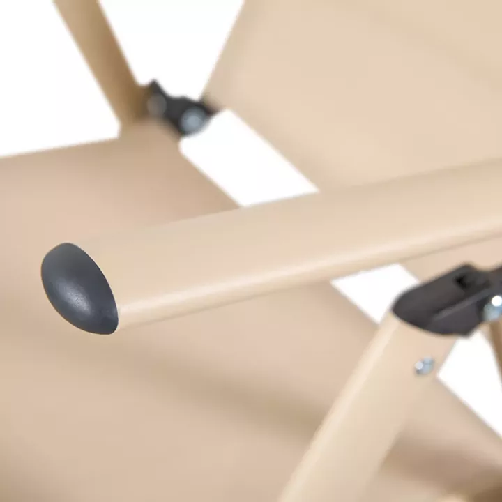 Πολυθρόνα Candor pakoworld cappuccino μέταλλο-textilene σε καφέ απόχρωση 51.5x63.5x107εκ