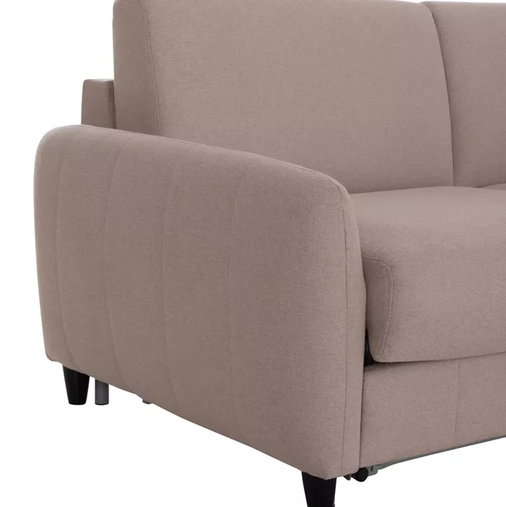 ΚΑΝΑΠΕΣ-ΚΡΕΒΑΤΙ ΜΕ ΑΝΑΔΙΠΛ.ΣΤΡΩΜΑ ETUDINE HM3311.02 ΜΠΕΖ ΥΦΑΣΜΑ 190x98x90Υεκ