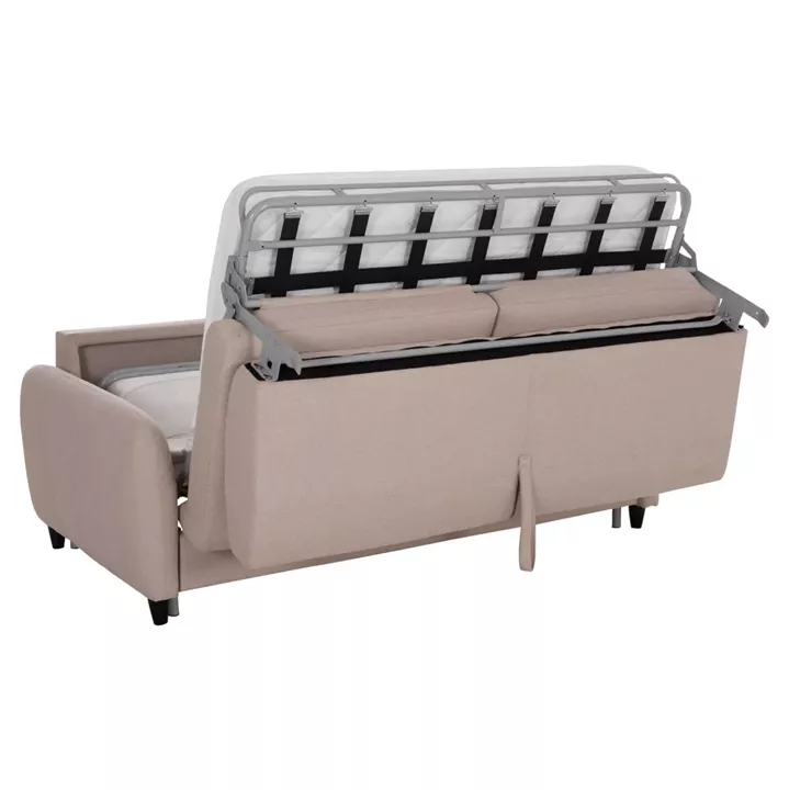 ΚΑΝΑΠΕΣ-ΚΡΕΒΑΤΙ ΜΕ ΑΝΑΔΙΠΛ.ΣΤΡΩΜΑ ETUDINE HM3311.02 ΜΠΕΖ ΥΦΑΣΜΑ 190x98x90Υεκ