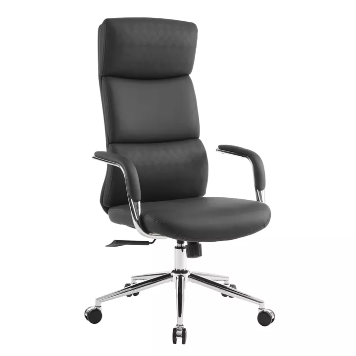 ΚΑΡΕΚΛΑ ΓΡΑΦΕΙΟΥ MEITE HM18353.01 ΜΑΥΡΟ PU ΔΕΡΜΑ--ΒΑΣΗ ΧΡΩΜΙΟΥ 66x71x127Υεκ