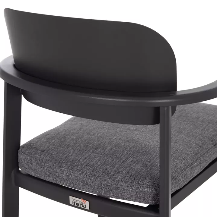 ΠΟΛΥΘΡΟΝΑ ΤΡΑΠΕΖΑΡΙΑΣ ELARA HM6414.01 ΓΚΡΙ ΑΛΟΥΜΙΝΙΟ-OLEFIN--ΞΥΛΟ TEAK 56x62x78Υεκ.