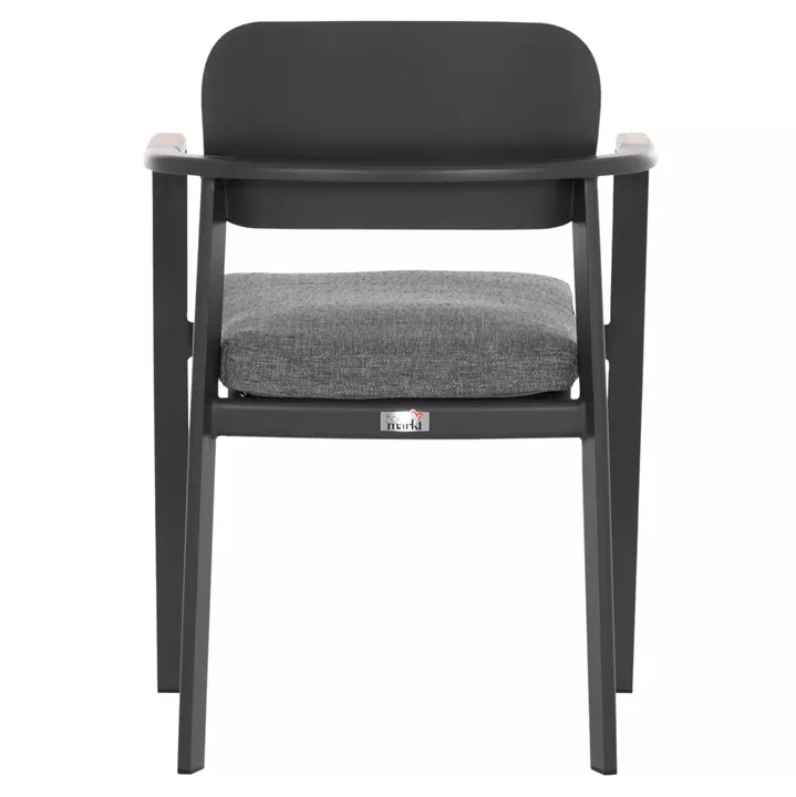 ΠΟΛΥΘΡΟΝΑ ΤΡΑΠΕΖΑΡΙΑΣ ELARA HM6414.01 ΓΚΡΙ ΑΛΟΥΜΙΝΙΟ-OLEFIN--ΞΥΛΟ TEAK 56x62x78Υεκ.