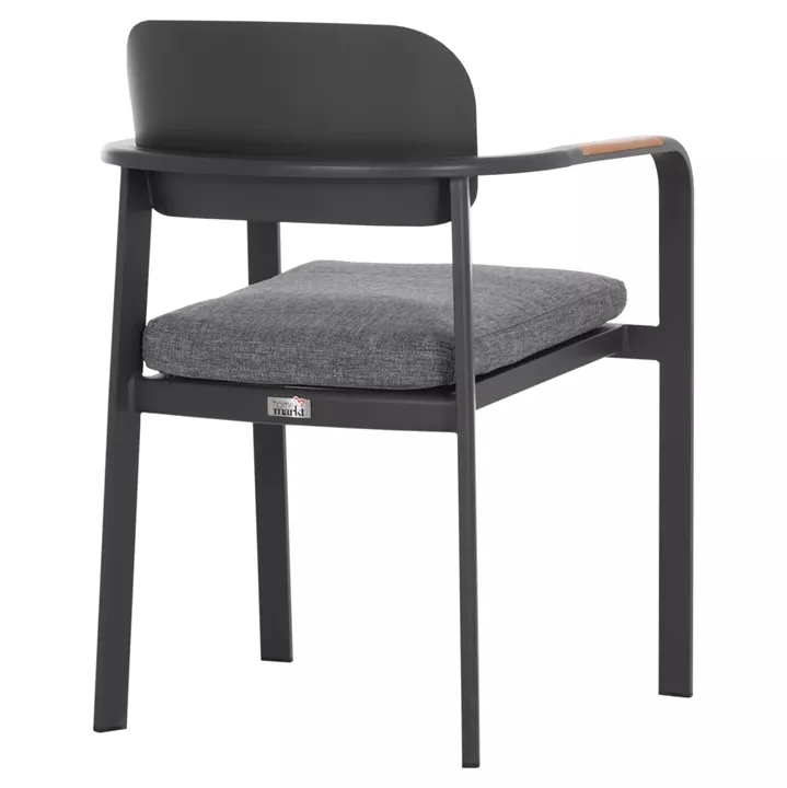 ΠΟΛΥΘΡΟΝΑ ΤΡΑΠΕΖΑΡΙΑΣ ELARA HM6414.01 ΓΚΡΙ ΑΛΟΥΜΙΝΙΟ-OLEFIN--ΞΥΛΟ TEAK 56x62x78Υεκ.