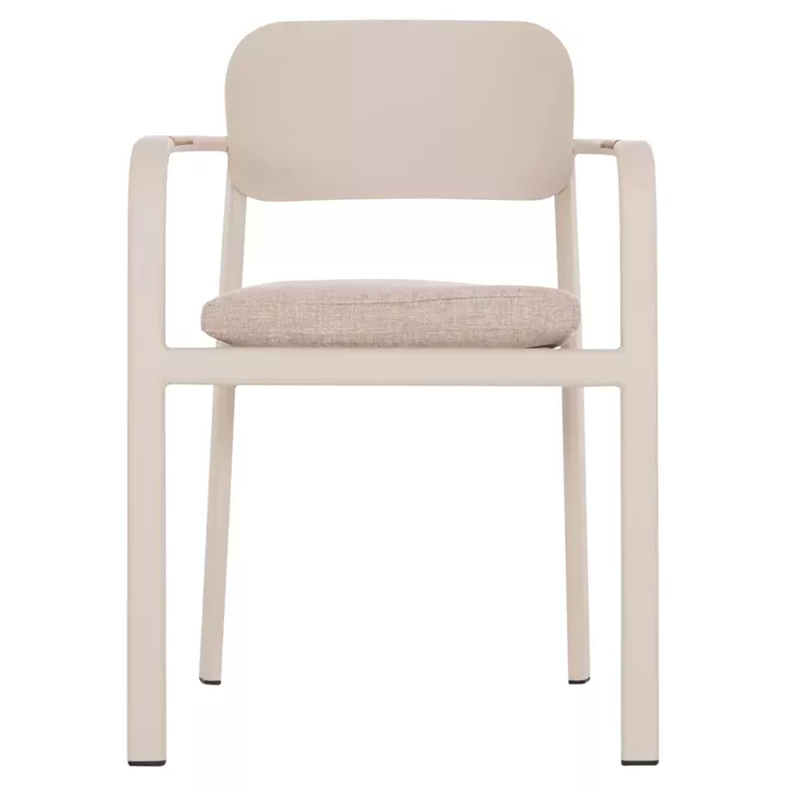 ΠΟΛΥΘΡΟΝΑ ΤΡΑΠΕΖΑΡΙΑΣ ELARA HM6414.05 ΜΠΕΖ ΑΛΟΥΜΙΝΙΟ-OLEFIN--ΞΥΛΟ TEAK 56x62x78Υεκ.