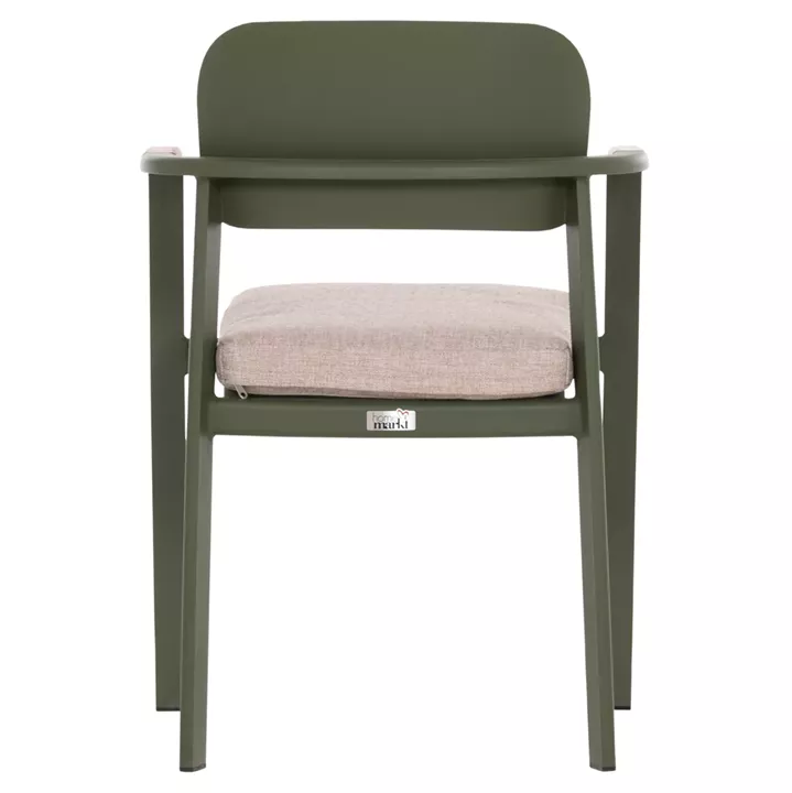 ΠΟΛΥΘΡΟΝΑ ΤΡΑΠΕΖΑΡΙΑΣ ELARA HM6414.06 ΠΡΑΣΙΝΟ ΑΛΟΥΜΙΝΙΟ-ΜΠΕΖ OLEFIN--TEAK 56x62x78Υεκ