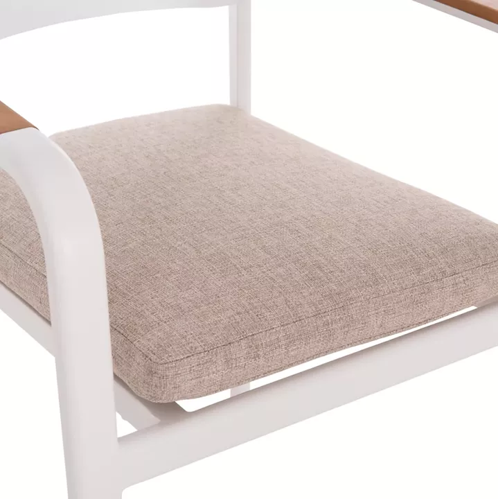 ΠΟΛΥΘΡΟΝΑ ΤΡΑΠΕΖΑΡΙΑΣ ELARA HM6414.02 ΛΕΥΚΟ ΑΛΟΥΜΙΝΙΟ-ΜΠΕΖ OLEFIN--TEAK 56x62x78Υεκ