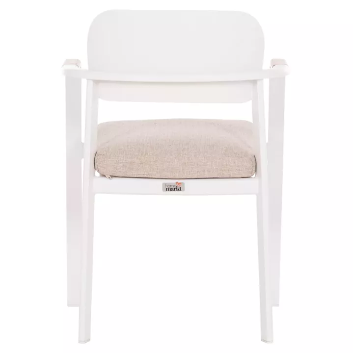 ΠΟΛΥΘΡΟΝΑ ΤΡΑΠΕΖΑΡΙΑΣ ELARA HM6414.02 ΛΕΥΚΟ ΑΛΟΥΜΙΝΙΟ-ΜΠΕΖ OLEFIN--TEAK 56x62x78Υεκ