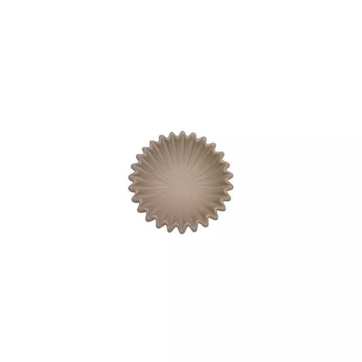 Beauty Home Μπολ κεραμικό Πλισέ – Taupe 15x15x4,5 cm