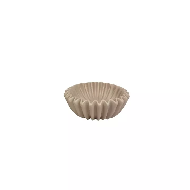 Beauty Home Μπολ κεραμικό Πλισέ – Taupe 15x15x4,5 cm