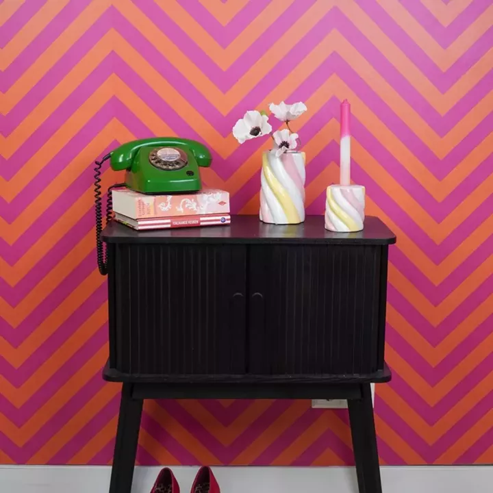 Beauty Home Βάζο “Marshmellow”- Κίτρινο/Ροζ/Λευκό 10x10x15cm