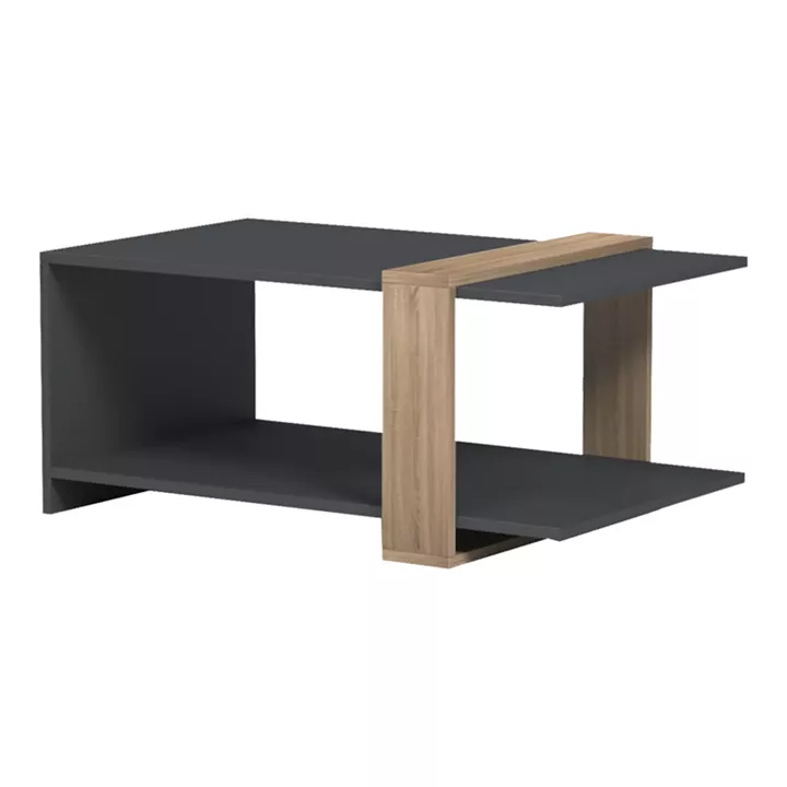 Coffee table Masasi pakoworld anthracite - sonoma 80x50x35cm